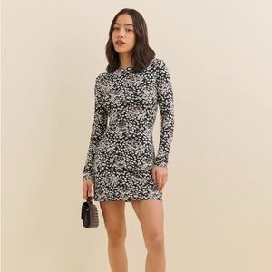 Reformation Jaelynn Knit Dress Black - Size XS